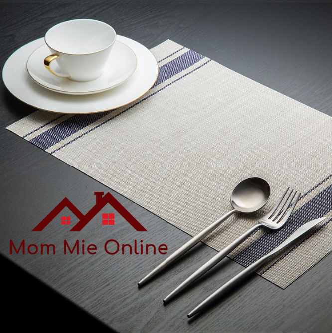 [HCM]Tấm lót bàn ăn viền sọc phong cách Châu Âu - L011