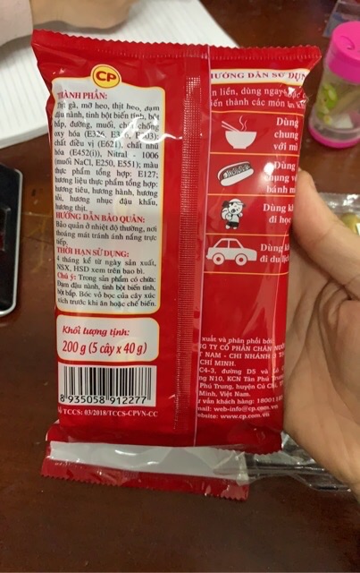 GÓI XÚC XÍCH CP HEO - BÒ GÓI 200G ( DATE LUÔN MỚI NHẤT )