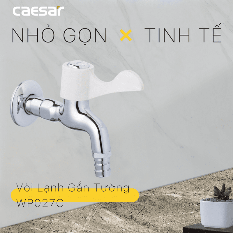 Vòi hồ xả xô / vòi lạnh gắn tường caesar w027c wp027c