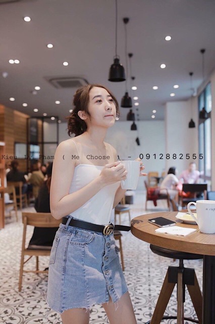 Áo 2 dây bún chất zip ( kèm ảnh thật )