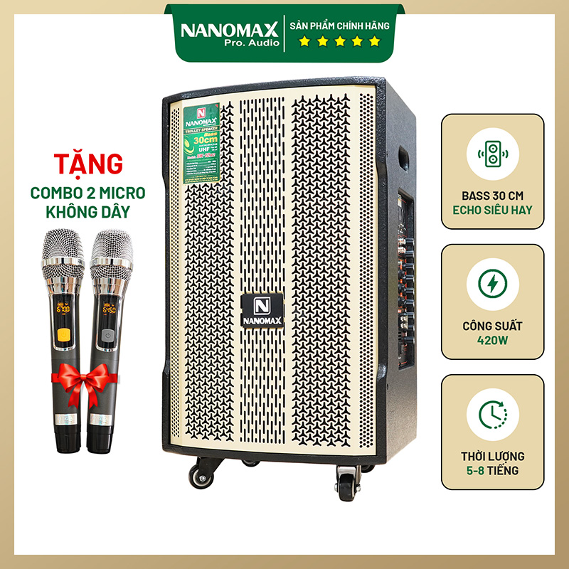 Loa kéo di động nanomax sk-12x3