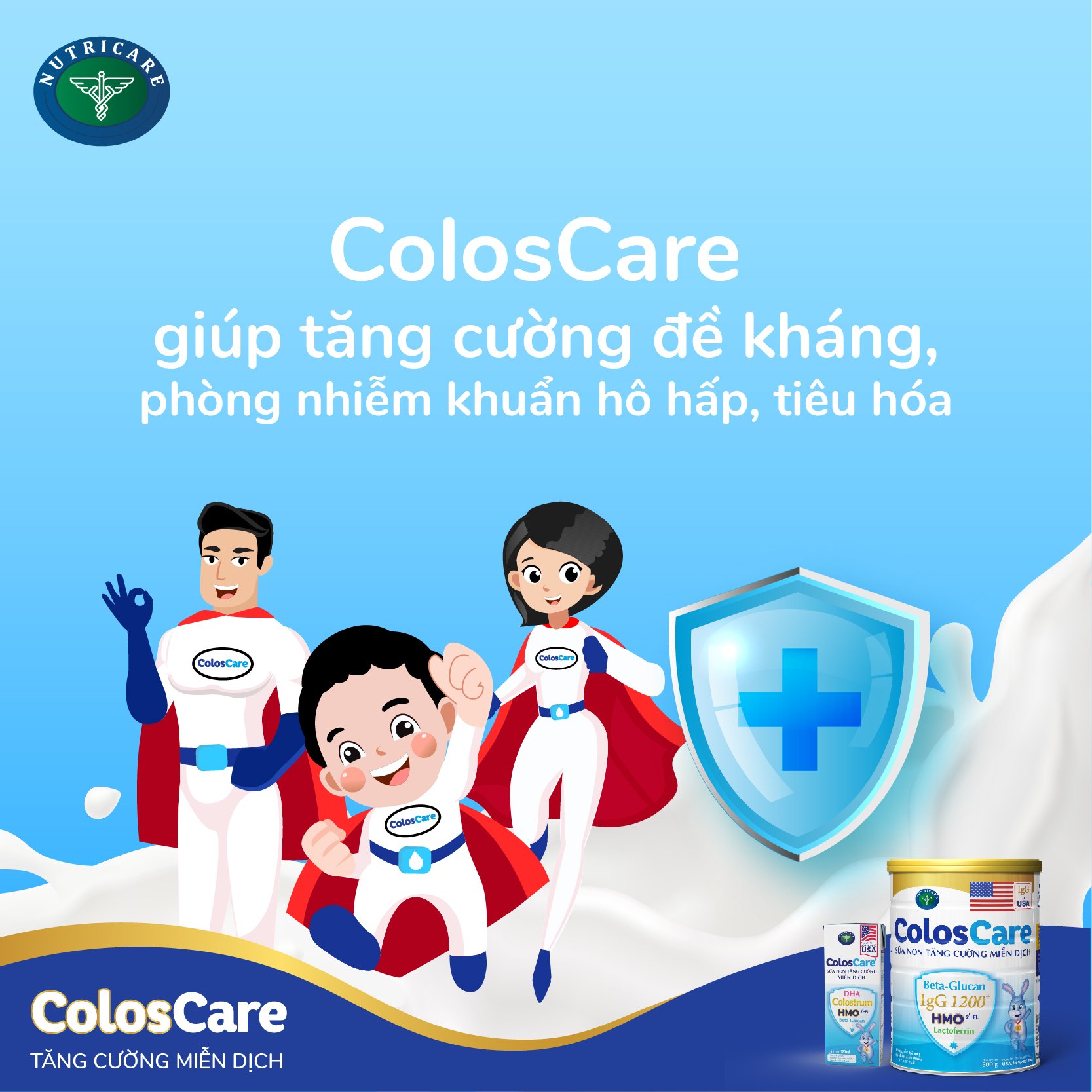 Sữa bột Nutricare Coloscare 24h 2+ 800g