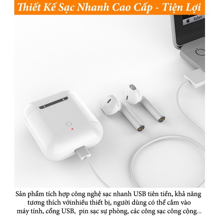 (CHUẨN) (BH 3 NĂM) Tai Nghe i12 TWS Bluetooth 5.0 - CẢM ỨNG 4.7