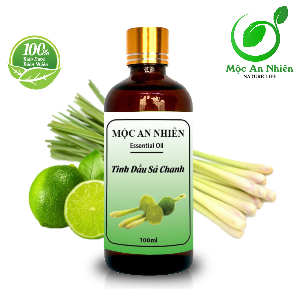 [Quà tặng] Tinh Dầu Sả Chanh - Mộc An Nhiên- Nguyên Chất. Khử mùi Kháng khuẩn Thanh lọc không khí Tăng cường sức đề kháng