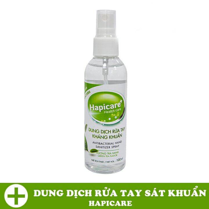 Chai xịt khử khuẩn mini hapicare 100ml rửa tay sát khuẩn tiện lợi