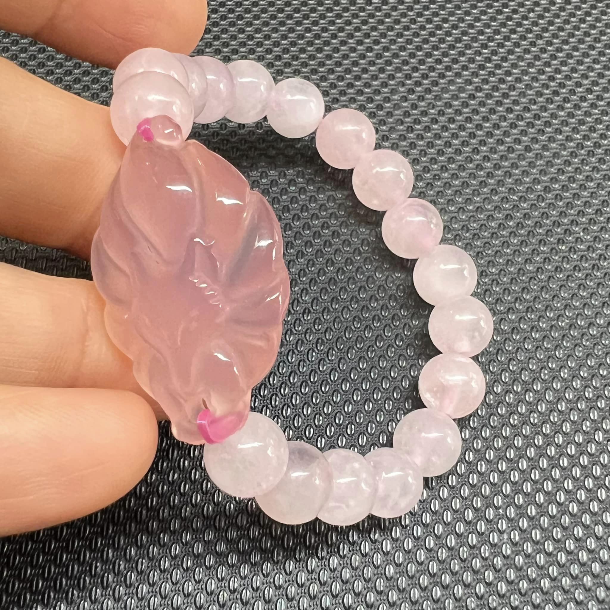 Vòng tay cửu hồ ly thạch anh hồng