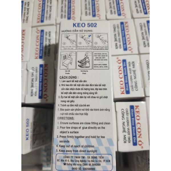 Keo Dán Sắt Cao Cấp Con Ó - Keo 502 Cao Cấp Asian