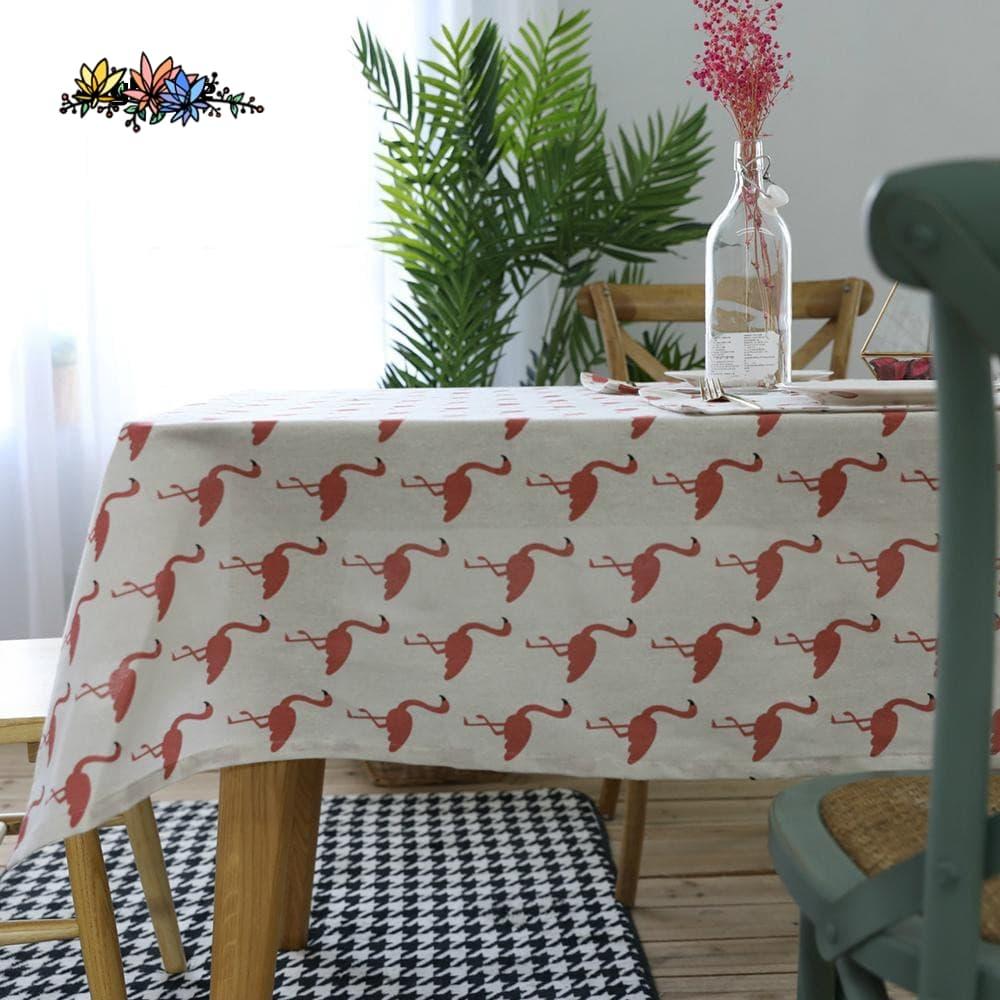 [HCM]Khăn trải bàn canvas hồng hạc