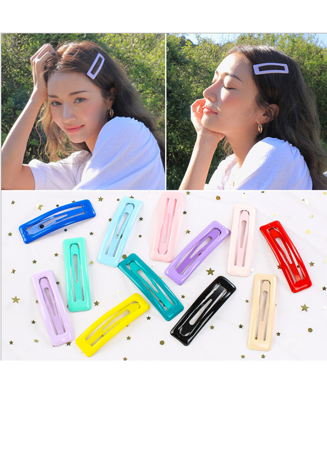 Kẹp tóc mái chữ nhật loại to như hình KAH63 (Chọn mẫu)