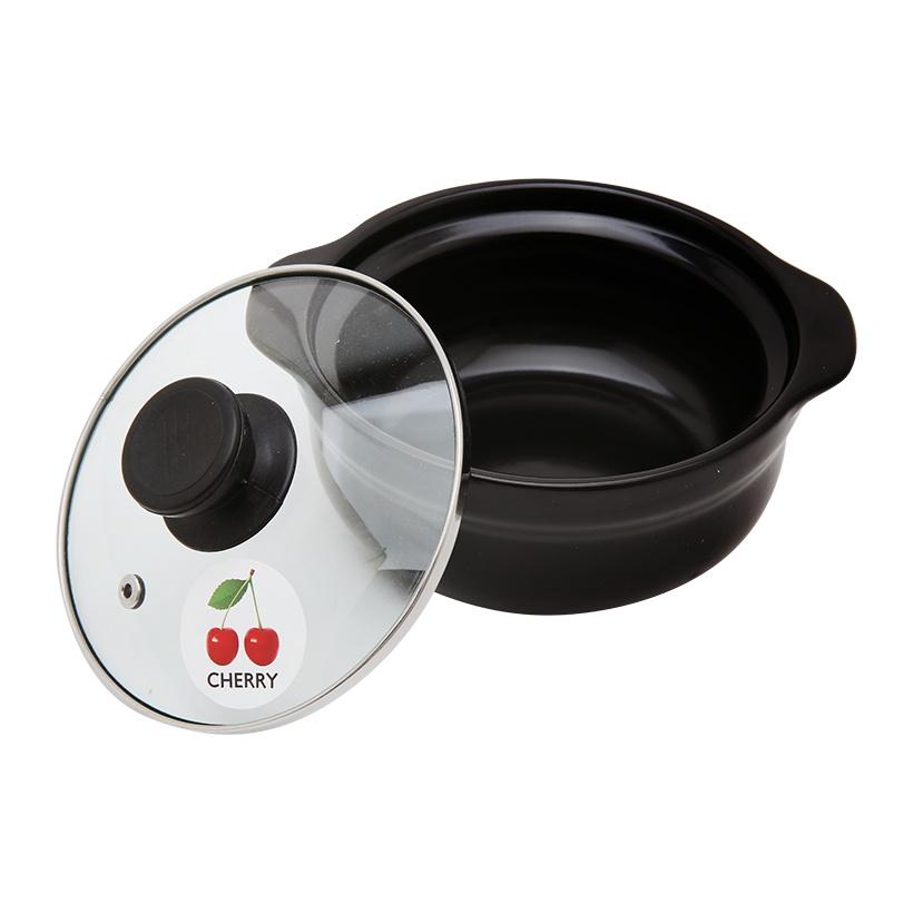 Nồi Đất Nắp Kính 1Lít - Nồi Đất Kho Cá , Kho Thịt