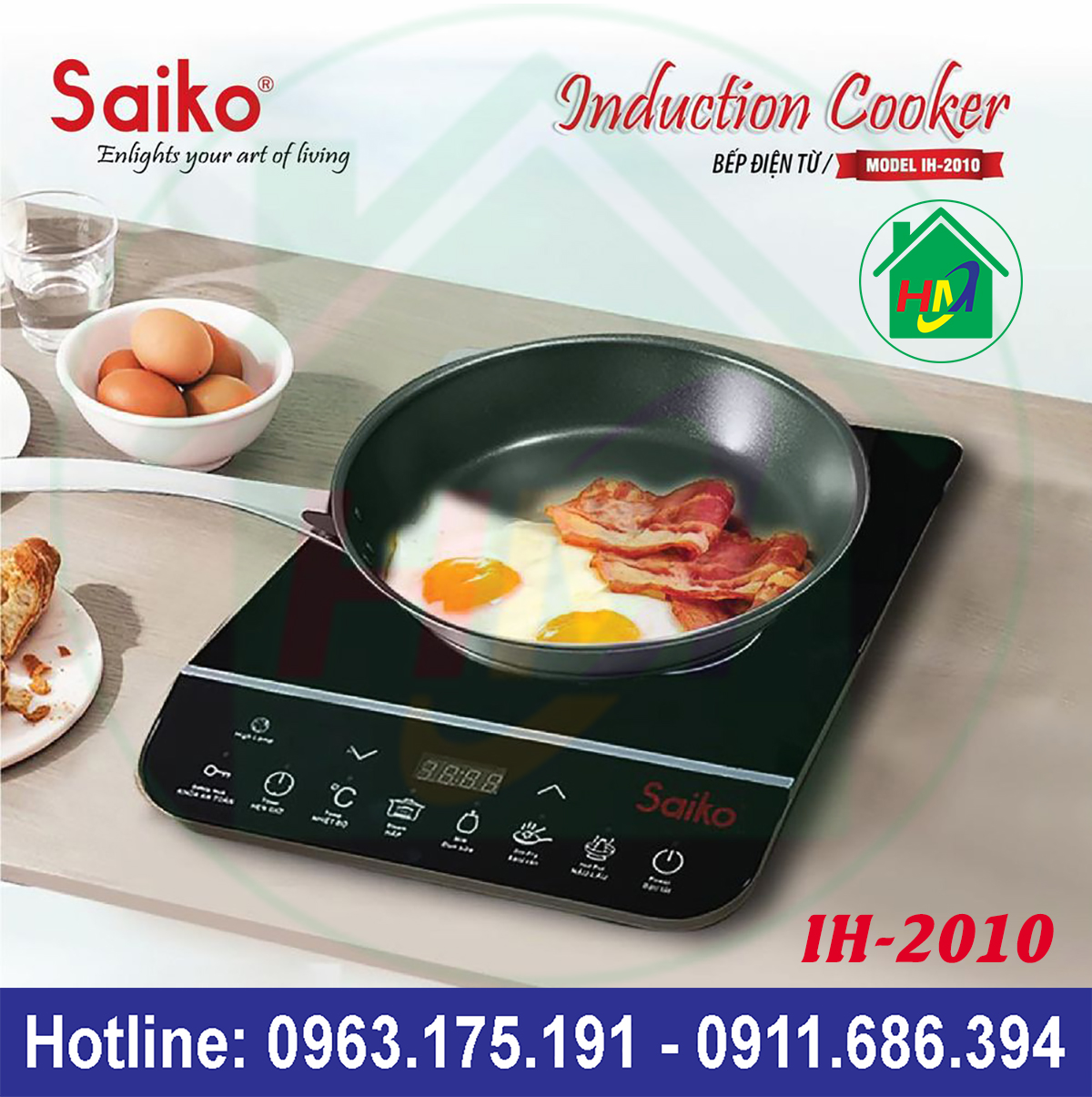 Bếp Điện Từ Cảm Ứng Saiko IH-2010