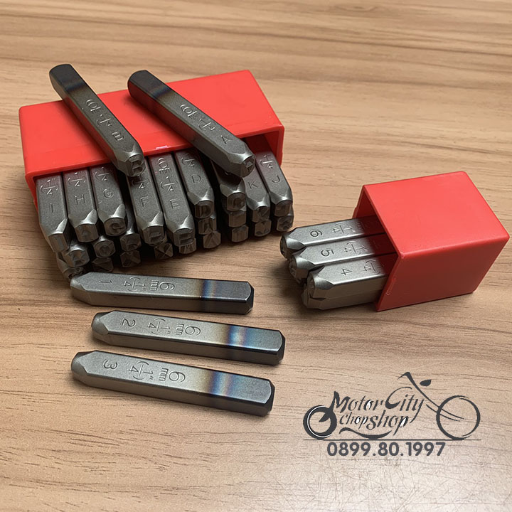 Bộ đóng, bộ đột số và chữ 6mm - Xuôi
