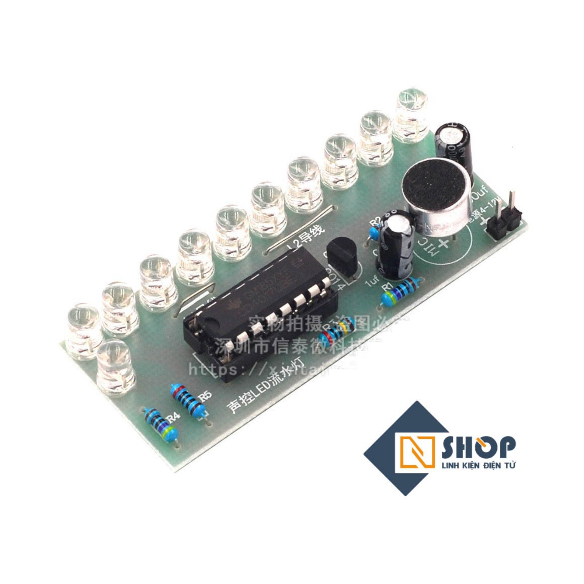 Mạch nháy theo nhạc CD4017 (chưa ráp)