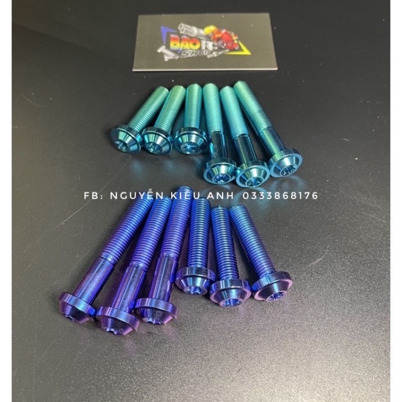 Ốc titan gr5 10li4 và 10li6 gắn pat pô và pat gắp xe tay ga / ốc titan 10li4 10li6
