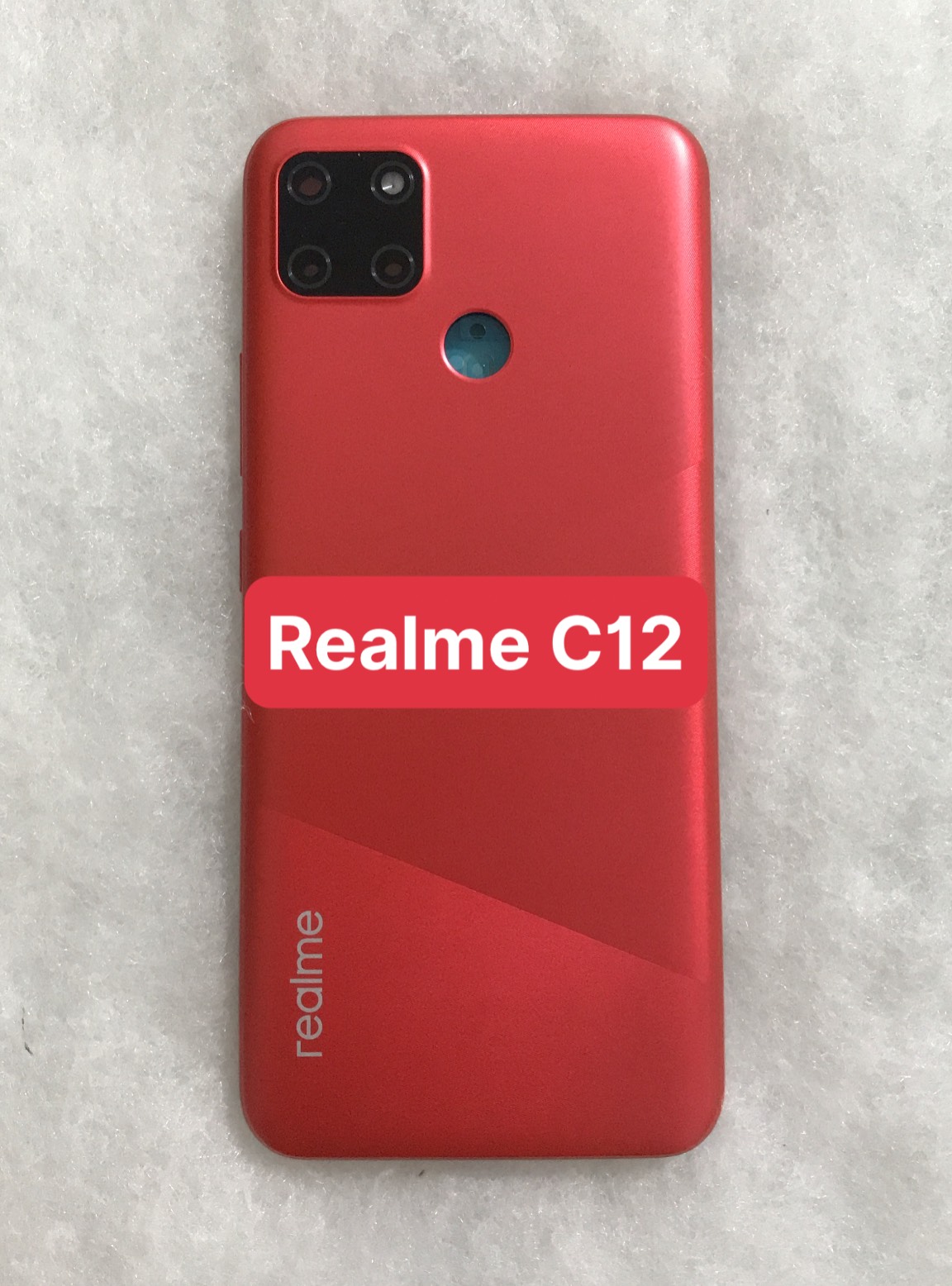 Bộ xương vỏ Realme C12 (bộ gồm lưng,sườn ,phím bấm,kính camera)