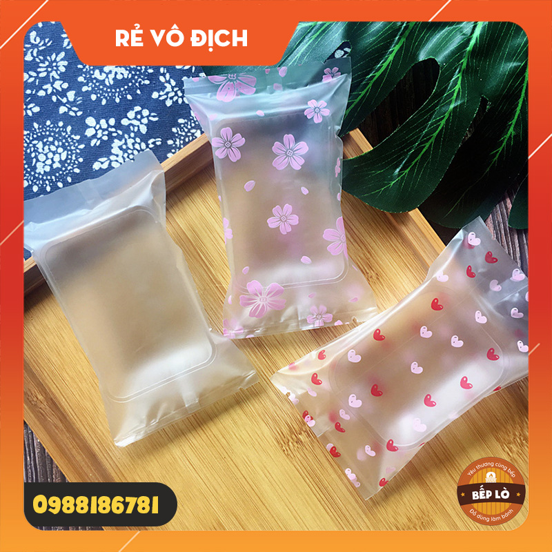 Túi đựng bánh Quy, bánh Dứa, Kẹo mút 7 * 12cm ĐỦ KIỂU SÁNG SANG TRỌNG DỄ THƯƠNG - set 100 túi