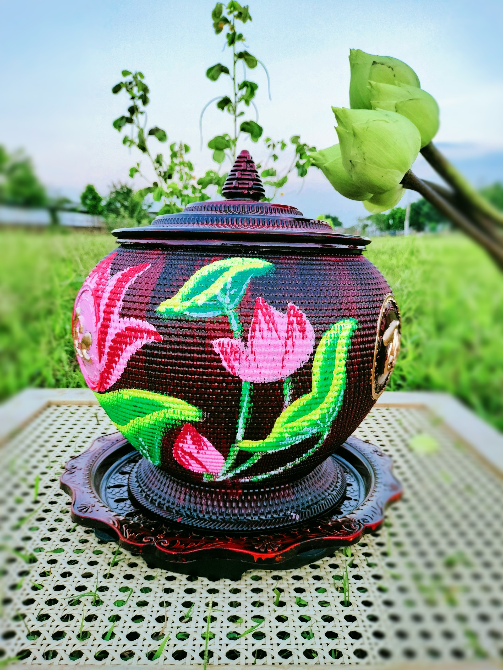 COMBO  GIỎ + ẤM TÍCH. LOẠI 1,5 LÍT