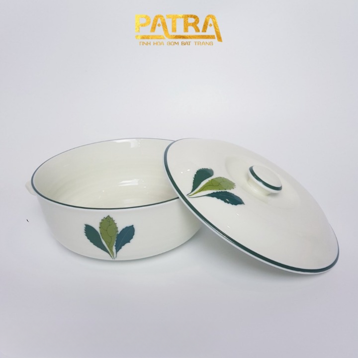 Âu cơm sứ men kem Bát Tràng - Âu đựng cơm nhiều mẫu chọn lựa