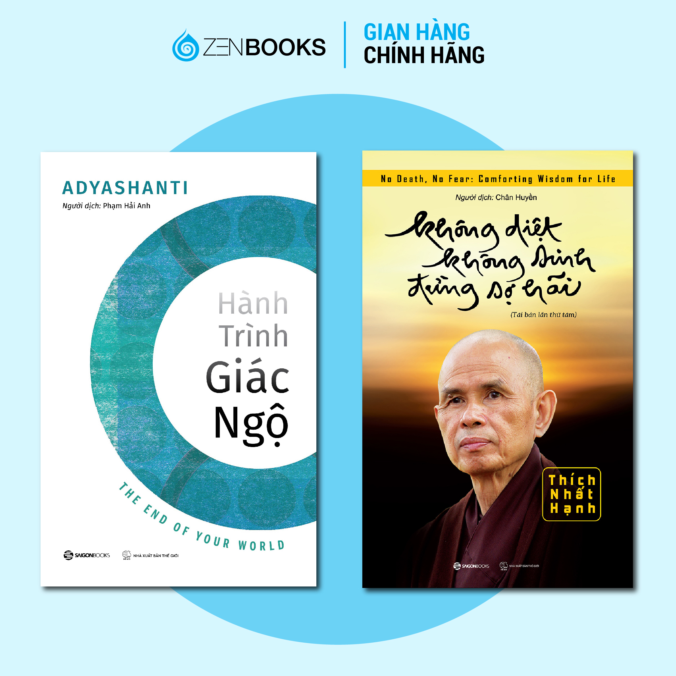 Sách - combo 2 cuốn không diệt không sinh và hành trình giác ngộ