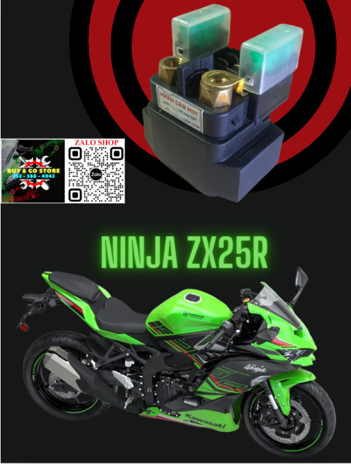 Rờ le đề kawasaki - Relay starting use for kawasaki. (Ninja/Z300, Zx25r, Vulcan/Z650 halogen, Versy300)
