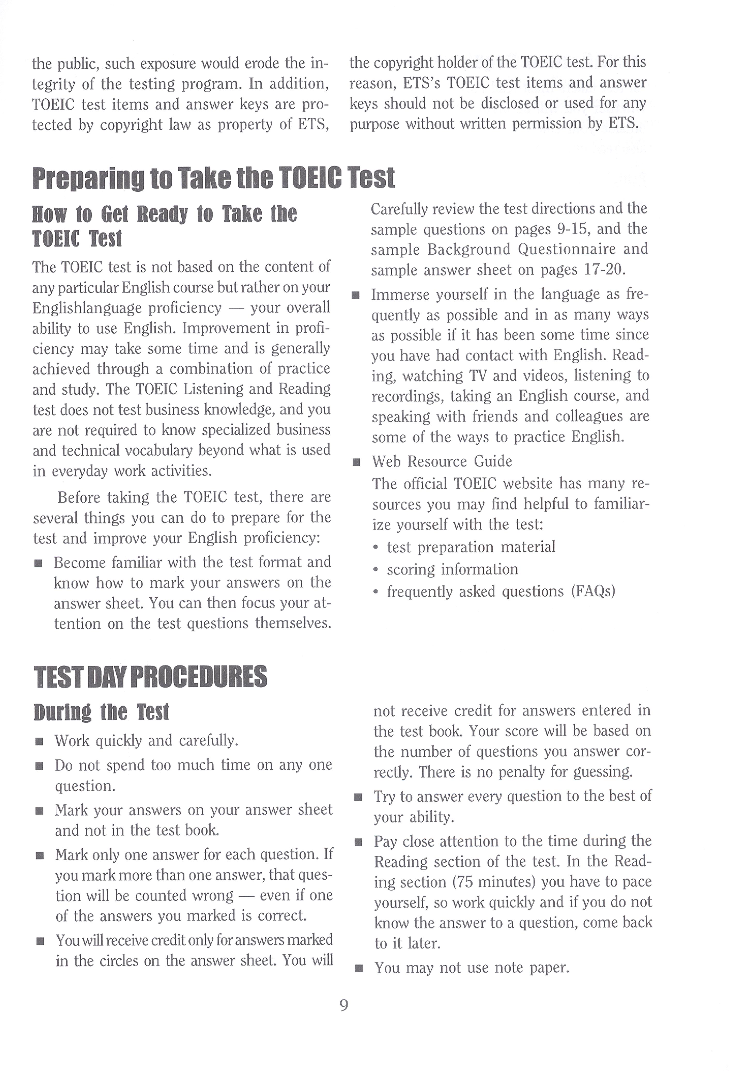 New Toeic 5 Actual Test Rc