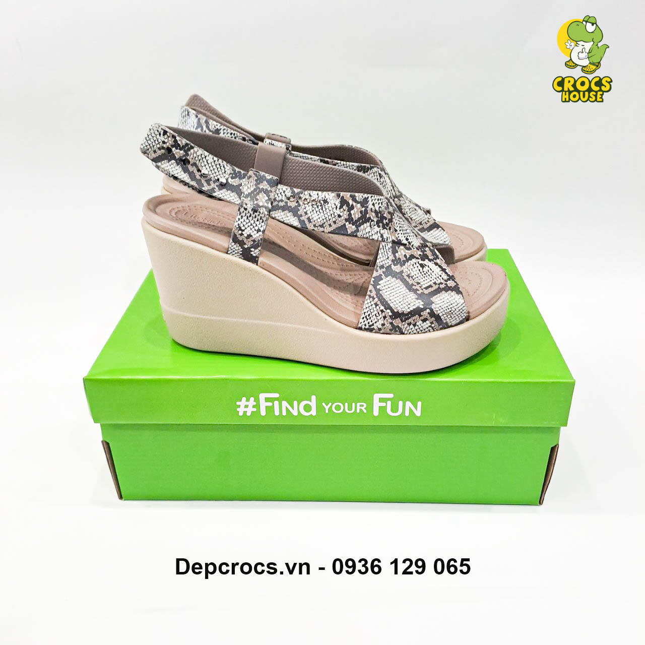 Sandal croos đế xuồng brooklyn nữ 8 phân nhiều màu, giày xăng-đan cao gót nữ - Nhà Cá Sấu.