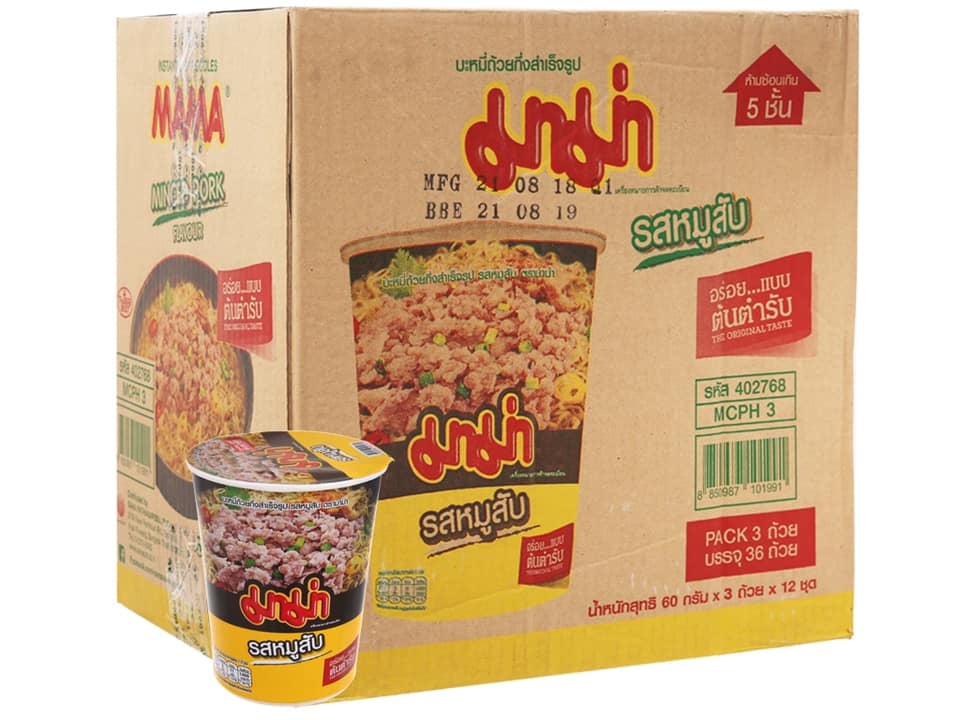 [HCM]LỐC 6 LY MỲ THỊT BẰM MAMA THÁI LAN