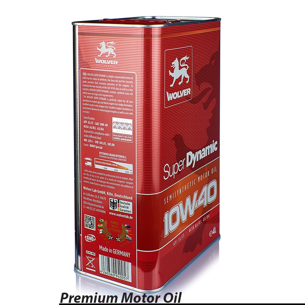 [HCM][Nhớt động cơ ô tô Đức] Wolver Super Dynamic 10W40 4L