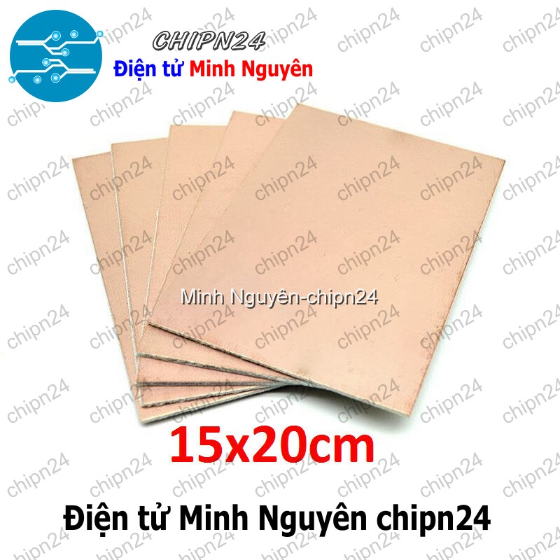 [1 tấm] Phíp Đồng Thủy Tinh 1 Mặt FR4 15x20cm - HH006190