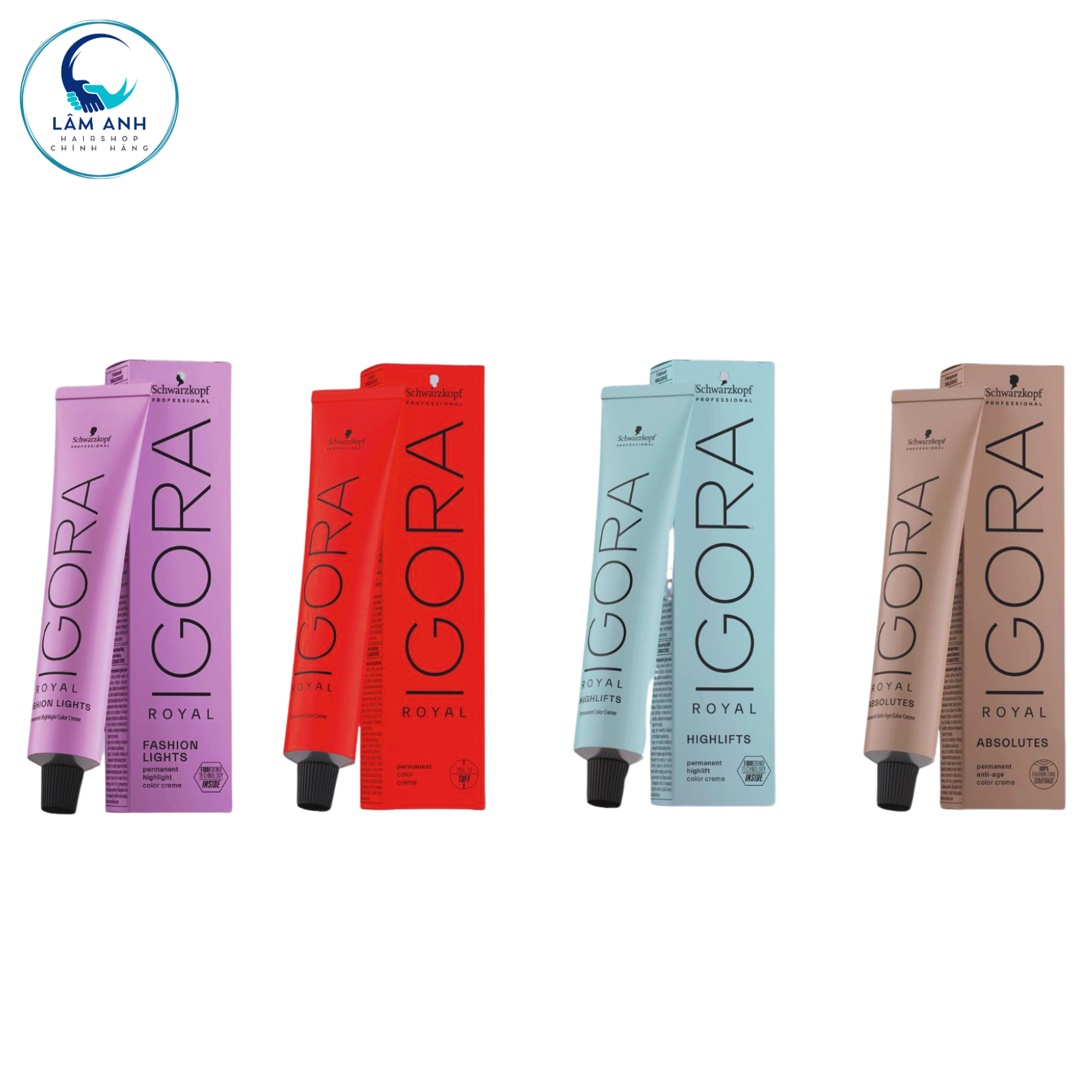 Màu nhuộm schwarzkopf igora-royal-ir fashion lights-nâng sáng ir highlifts-phủ bạc ir absolutes 60ml- tặng gói dùng thử dầu gội/dầu xả