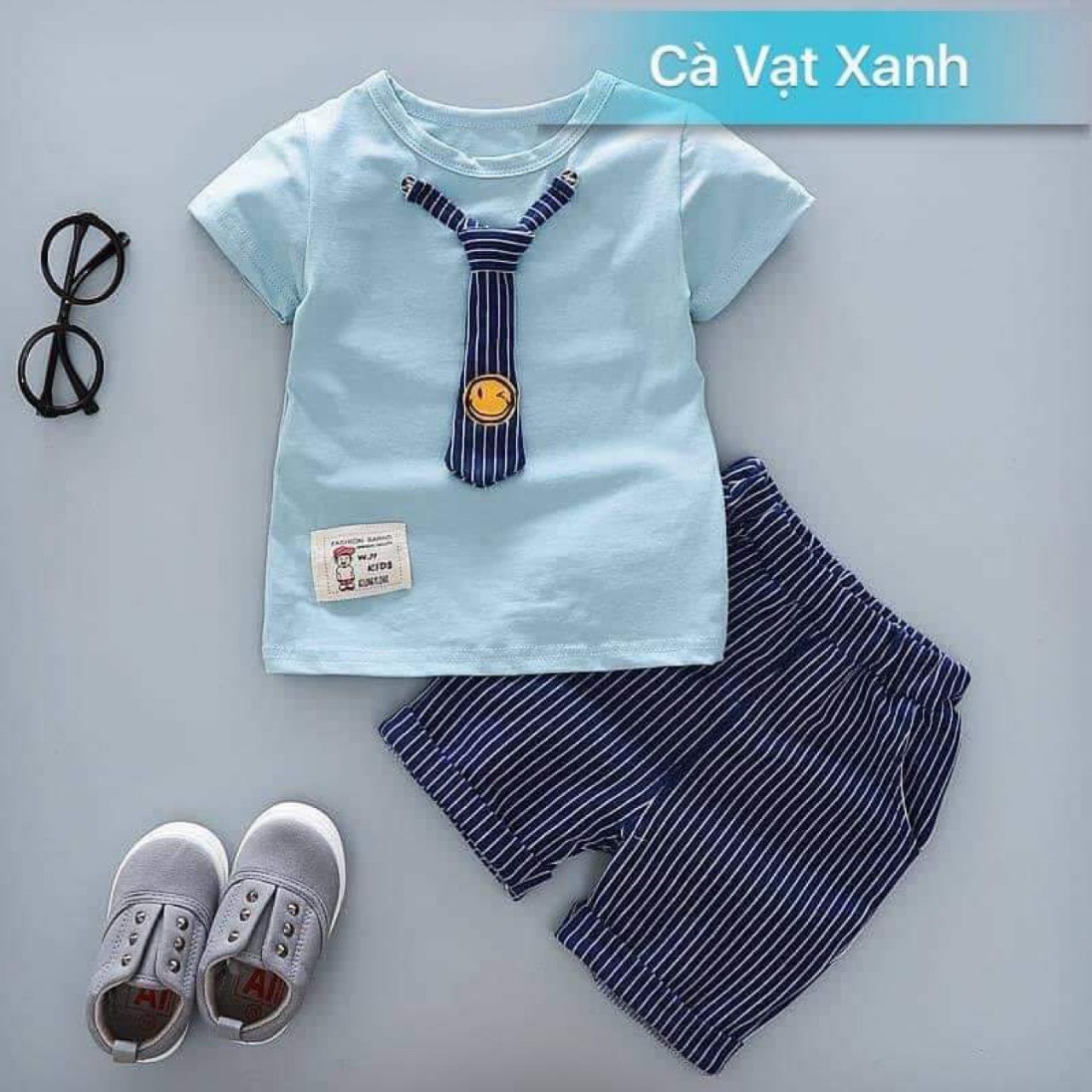[ MẪU MỚI ] Bộ thun cotton MỀM MỊN in cavat cho bé trai ( 7-20kg )