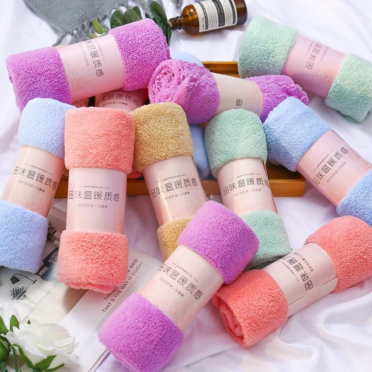Khăn Mặt Lông Cừu 30x50CM (MÀU NGẪU NHIÊN)