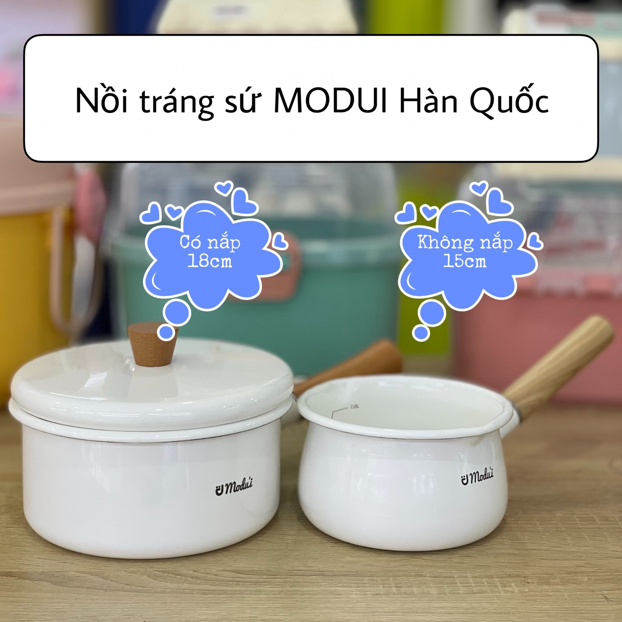 Nồi ăn dặm tráng sứ Modui