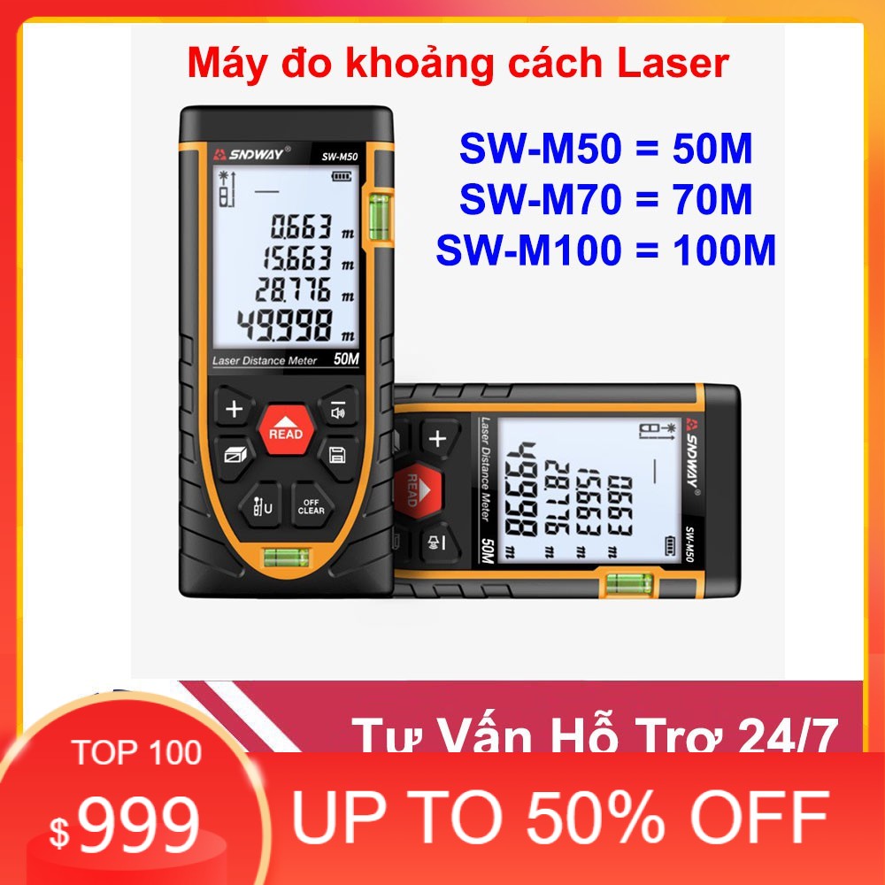 Máy đo khoảng cách laser 50m,70m,100m sndway