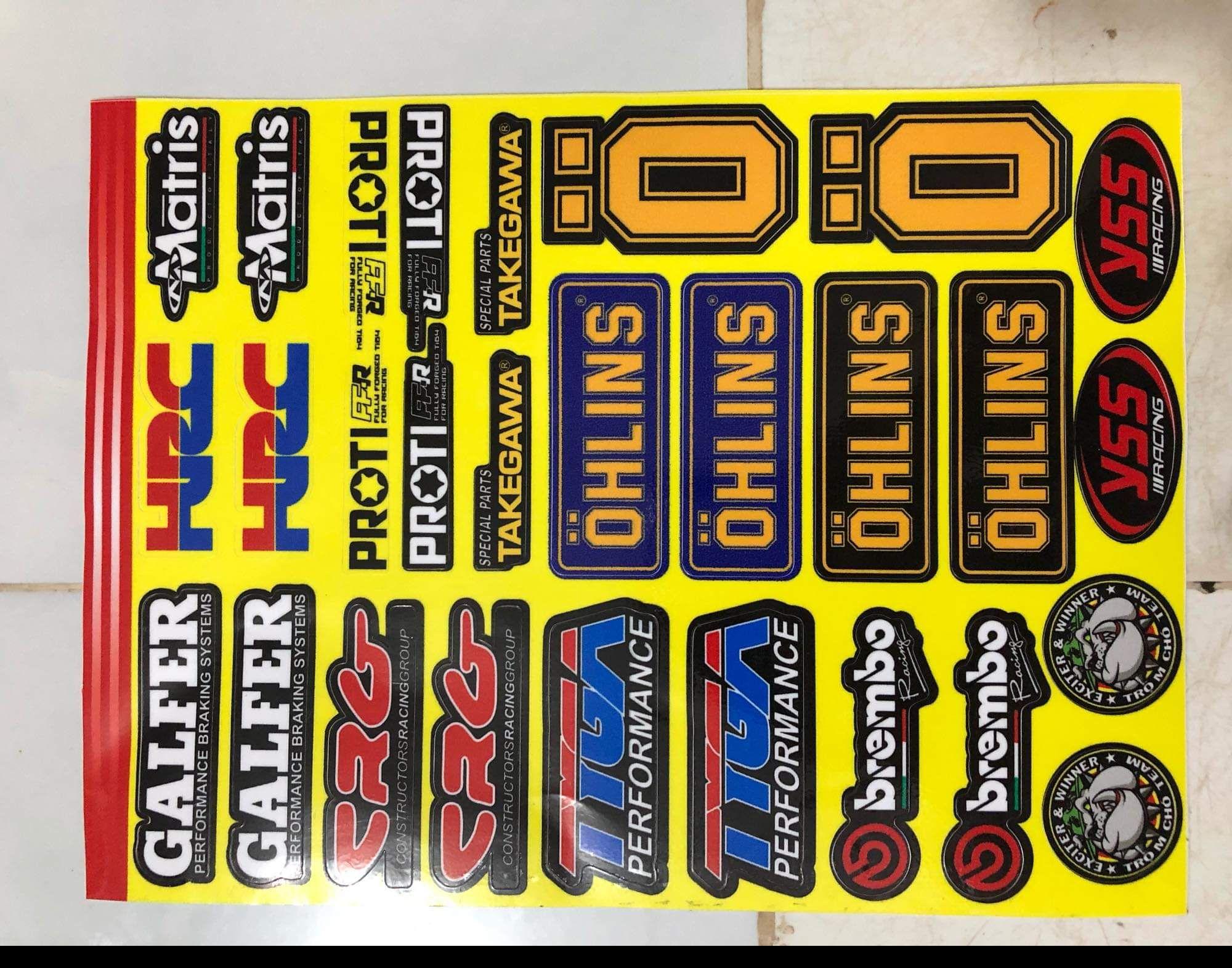 Tem logo trọn bộ dán xe máy 18x25cm
