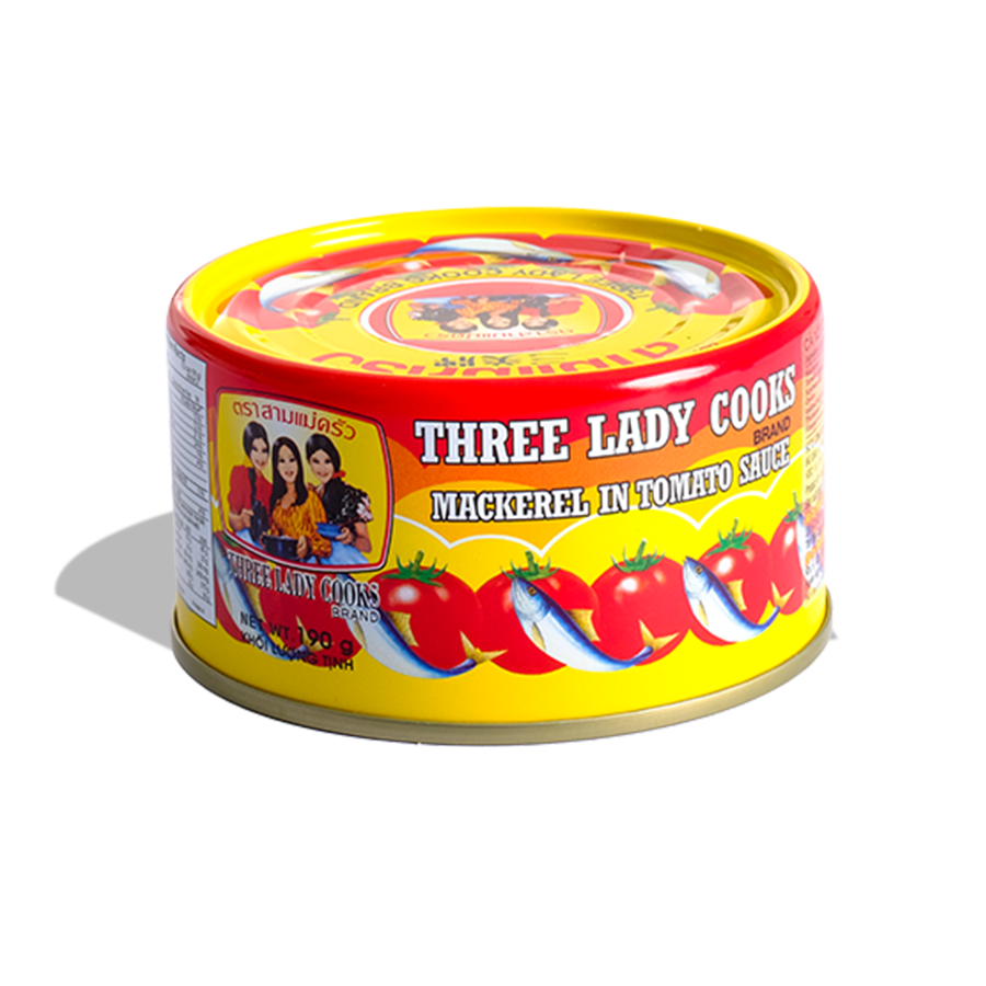 [HSD - 11-2024 - Cá Hộp 3 Cô Gái] Cá Nục Xốt Cà Lon 190gr - Nắp giựt
