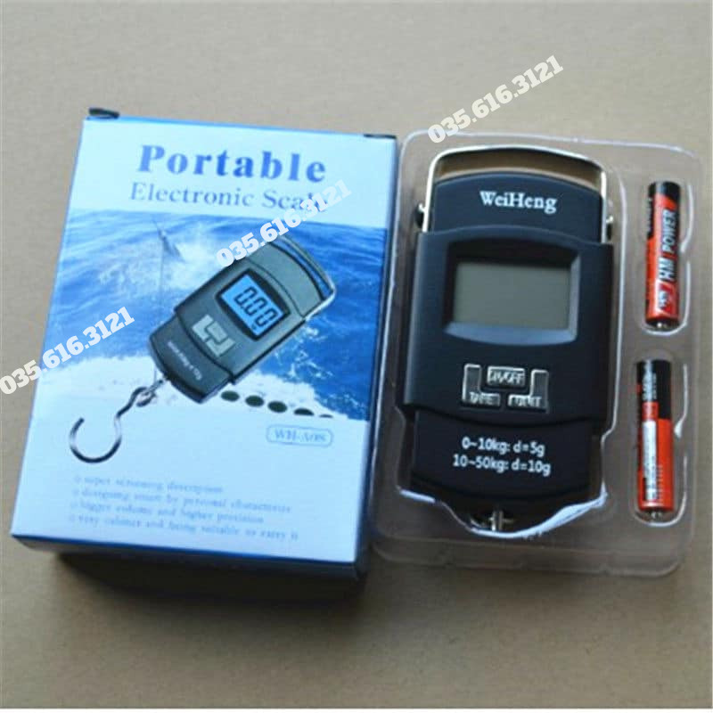 Cân điện tử cầm tay mini phụ kiện câu cá