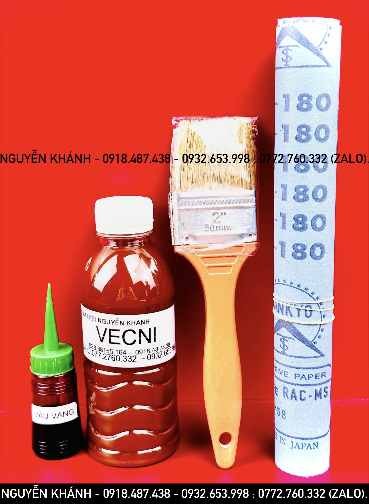 Combo vecni đánh bóng gỗ và màu ( cánh gián , vàng ,đen,đỏ,cam,xanh dương, xanh lá)