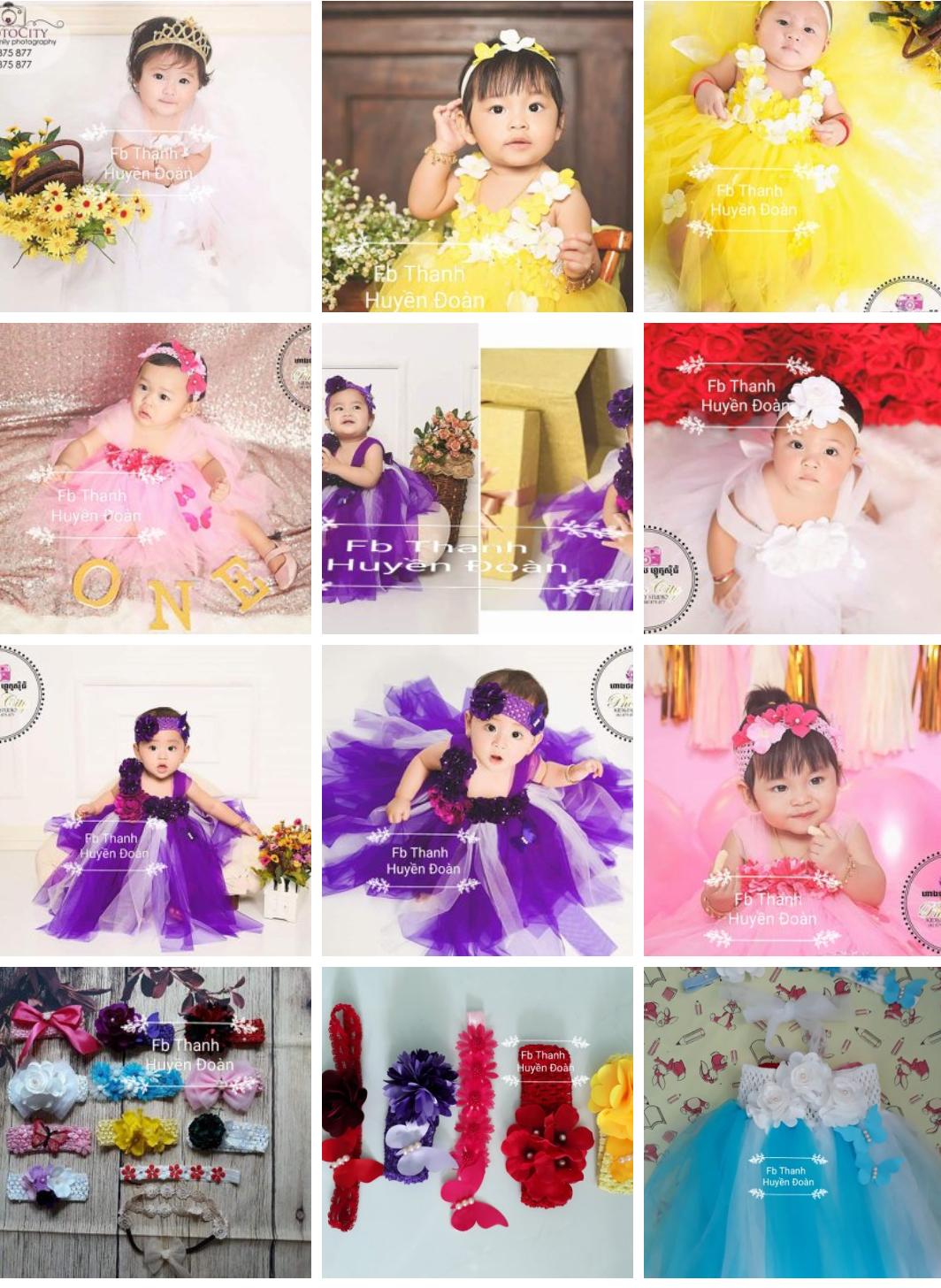 Váy Tutu công chúa trắng trễ vai