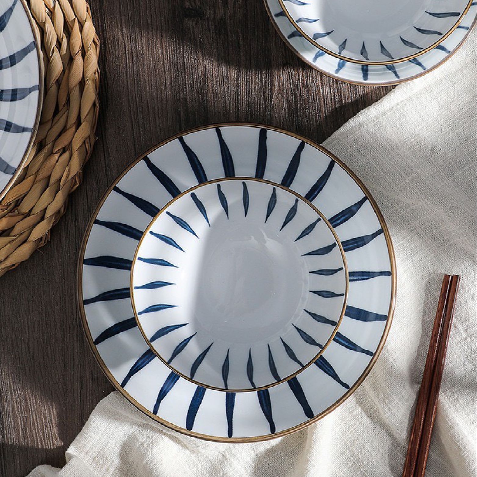 Homecoming pattern ceramic salt plate high quality porcelain