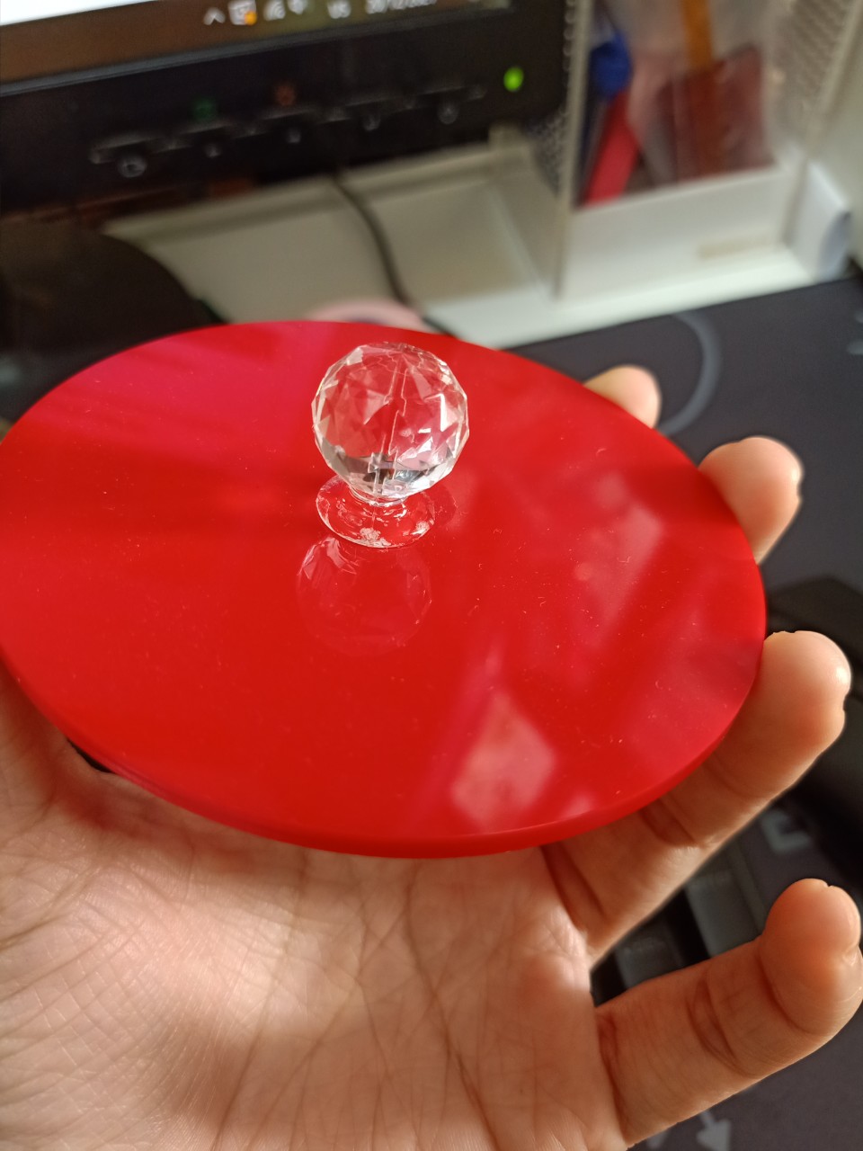 Spherical Mica Door Knob, Super Clear