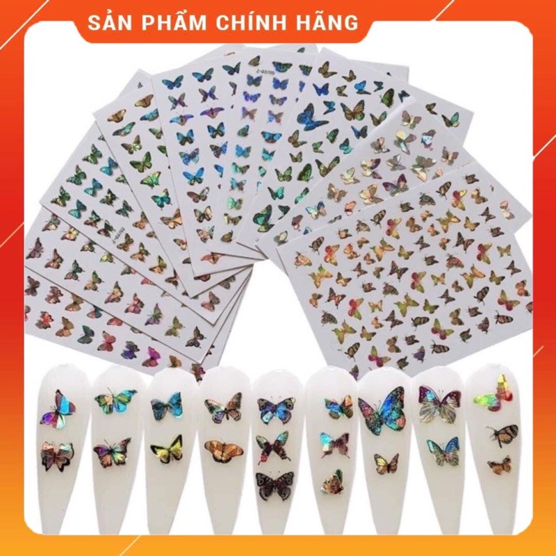 [HCM]STICKER BƯỚM LAZZER DÁN MÓNG SIÊU XINH