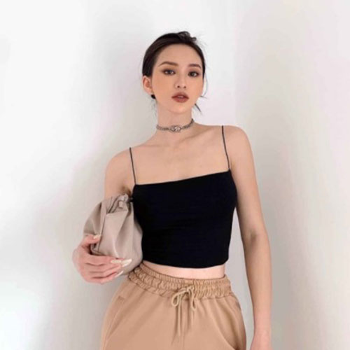 Áo ống hai dây sợi bún