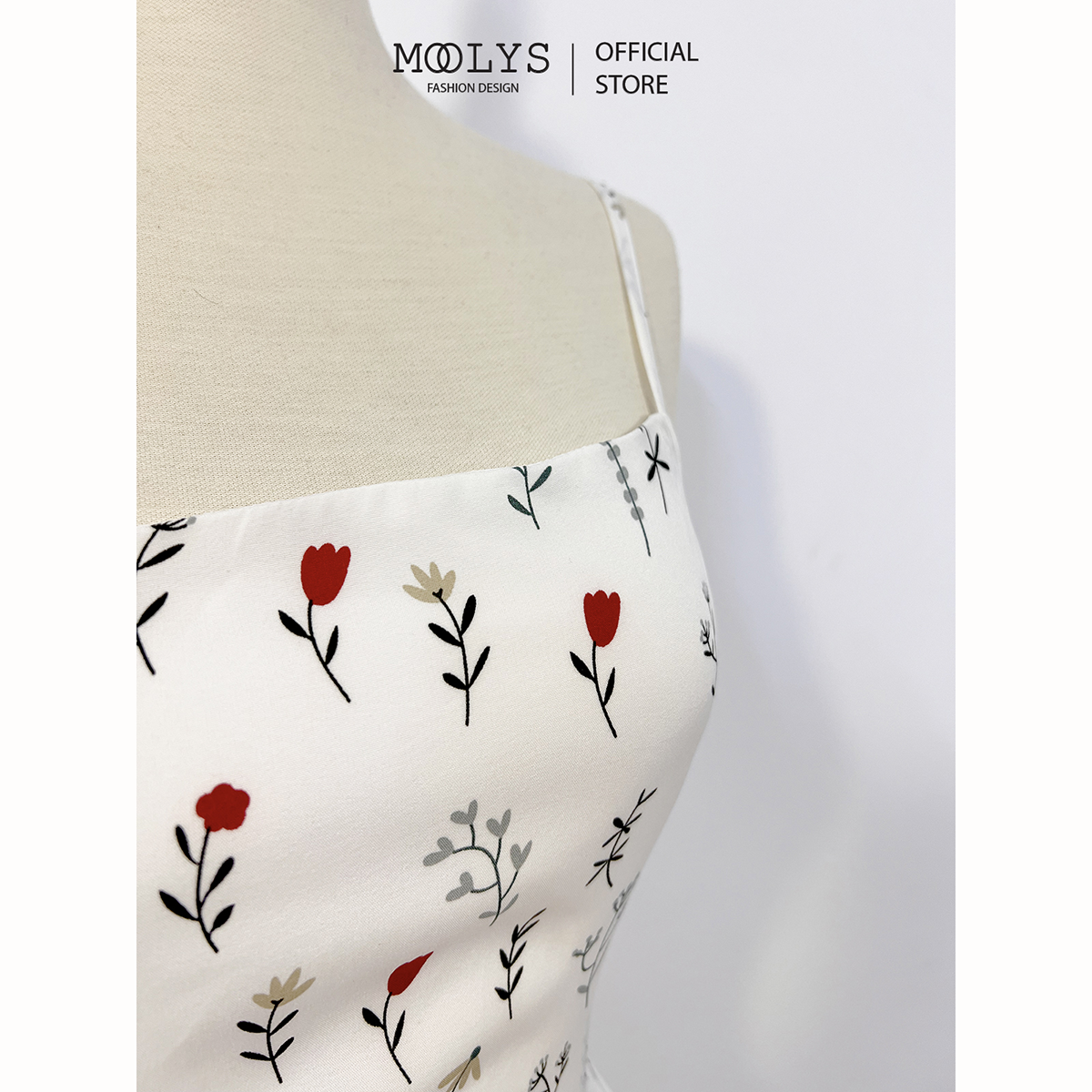 Đầm hai dây hoa nhí dễ thương MOOLYS MD028