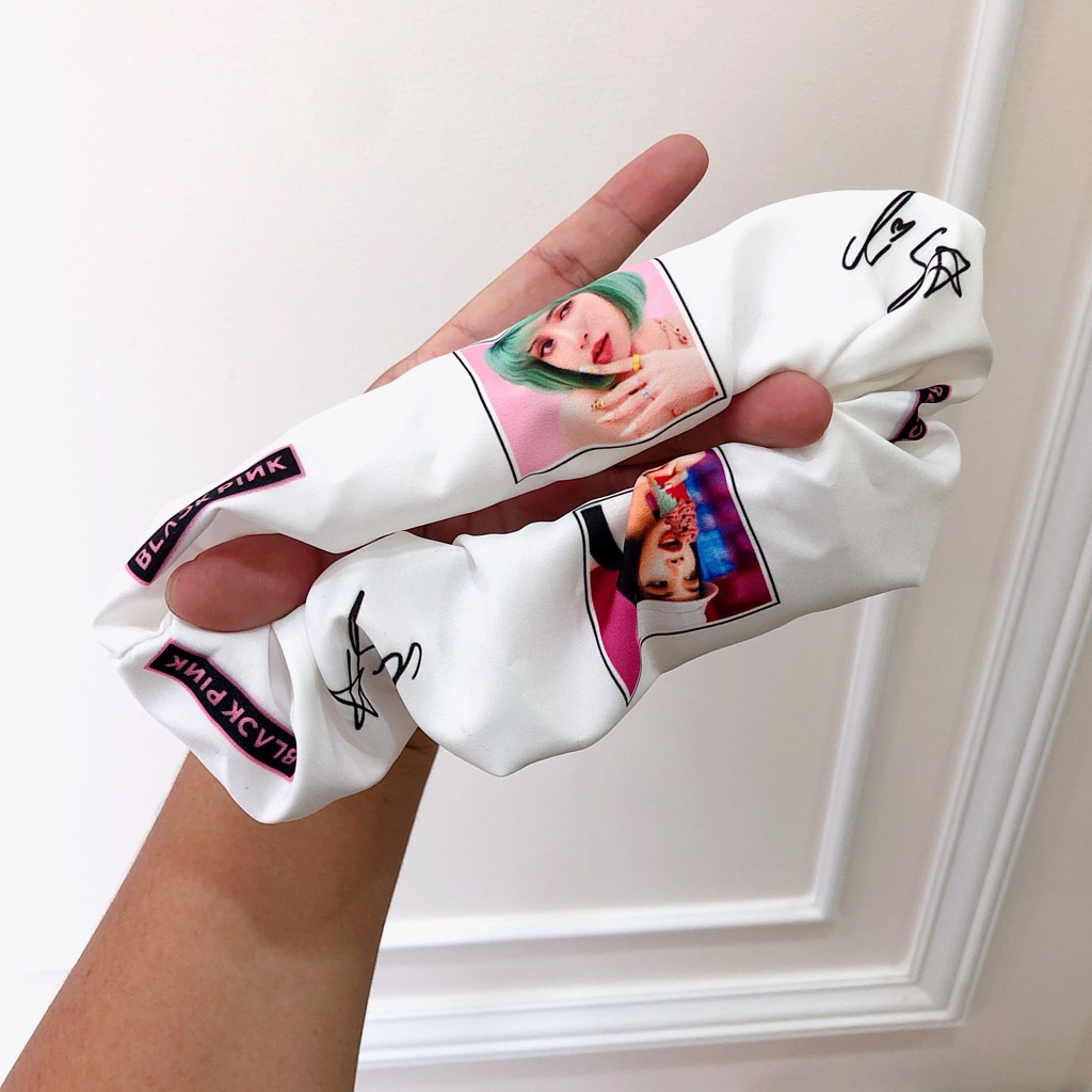 [HCM]Scrunchies Black Pink cột tóc hot hit