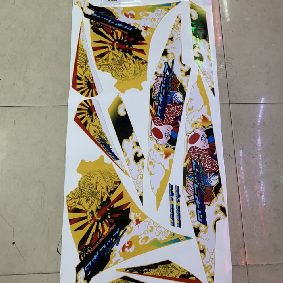 [HCM]Tem xe Exciter 135 tem rời xe màu vàng mẫu cá chép