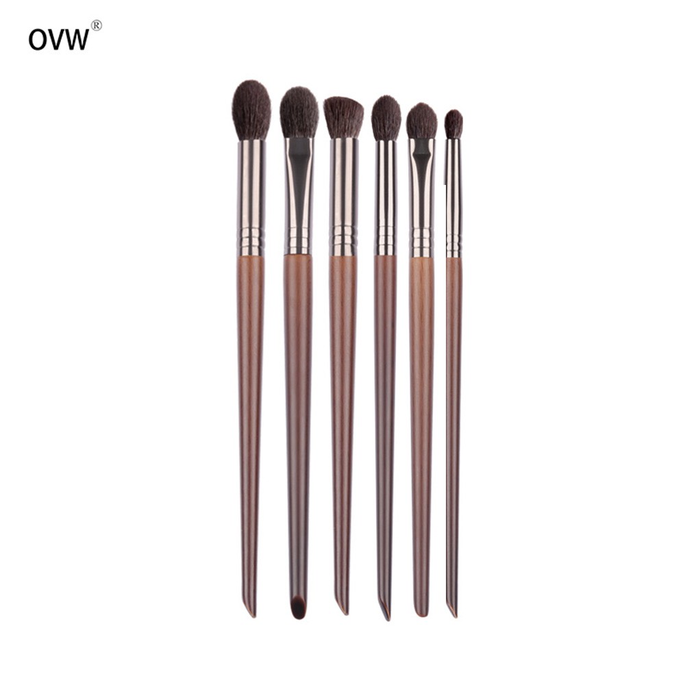 Set 6 cọ trang điểm mắt ovw xq7810111219 chất liệu lông dê chuyên nghiệp