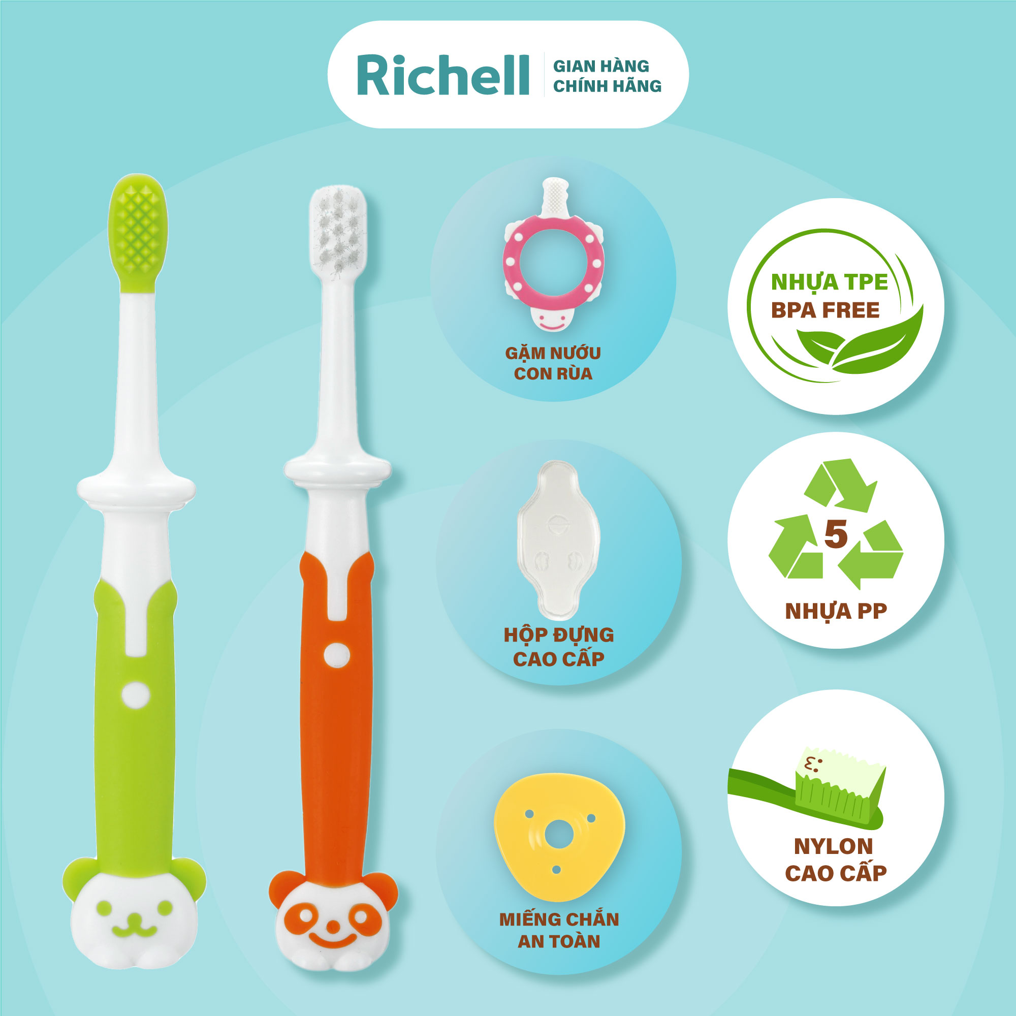 Bàn chải đánh răng trẻ em RICHELL | Baby