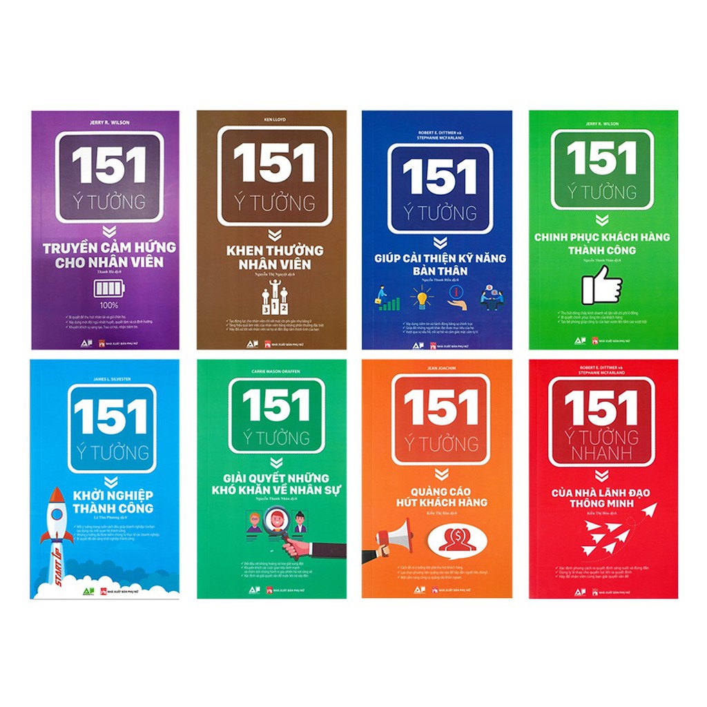 Sách - Combo 151 Ý Tưởng Nhà Lãnh Đạo Cần Biết( 8 Cuốn)