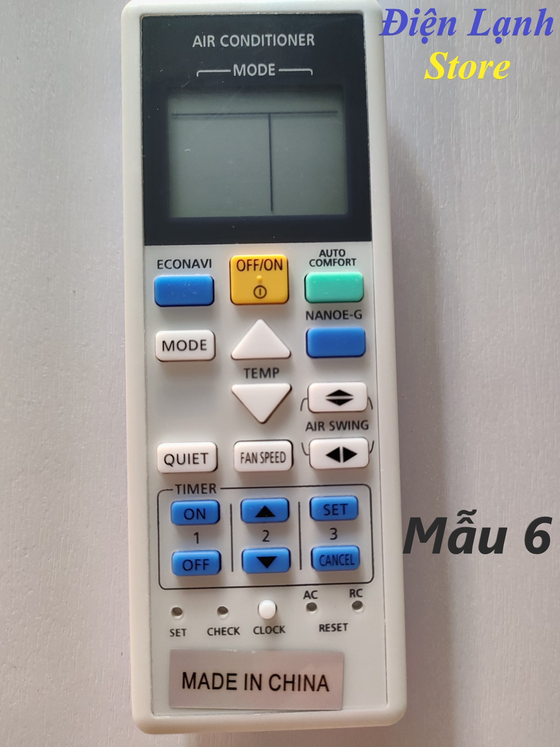 Remote máy lạnh panasonic các loại. (Tặng kèm cặp pin).